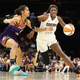 Rhyne Howard #10 of the Atlanta Dream drives the ball oast Skylar Diggins-Smith #4 of the Phoenix Mercury during the first half of the WNBA game at Footprint Center on June 10, 2022 in Phoenix, Arizona. (Photo by Christian Petersen/Getty Images)